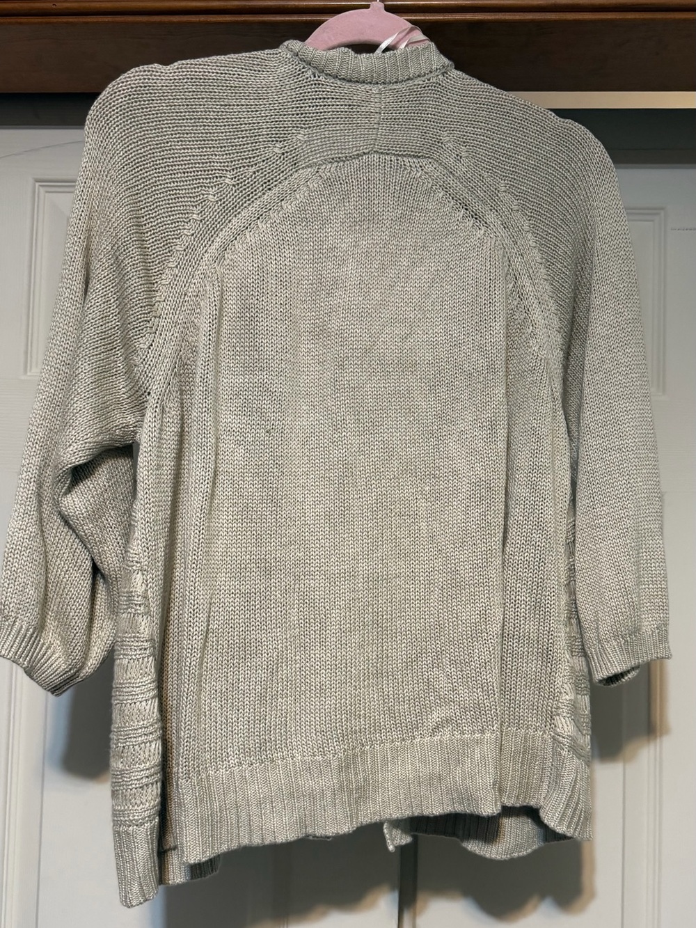 Cyrus Open-Front Knit Cardigan - Light Beige - Picture 2 of 3